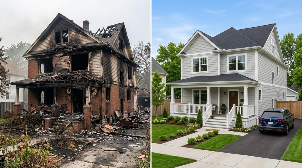 fire damage restoration